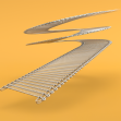 Meshes for spiral conveyors